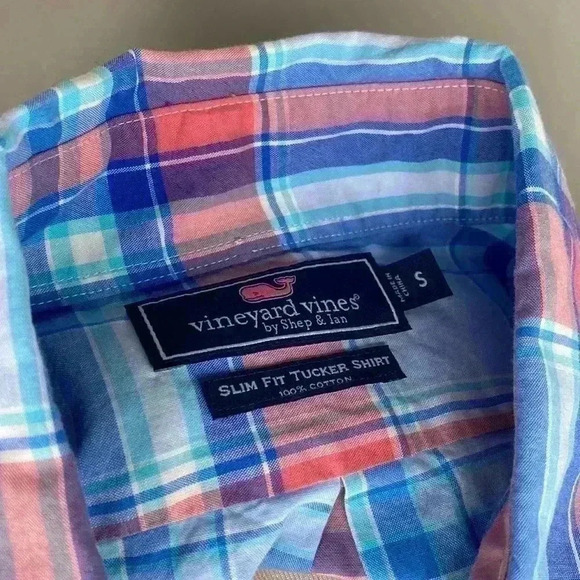 Vineyard Vines Men's Long Sleeve Button Down Slim Fit Tucker Shirt Size Small - Picture 5 of 6